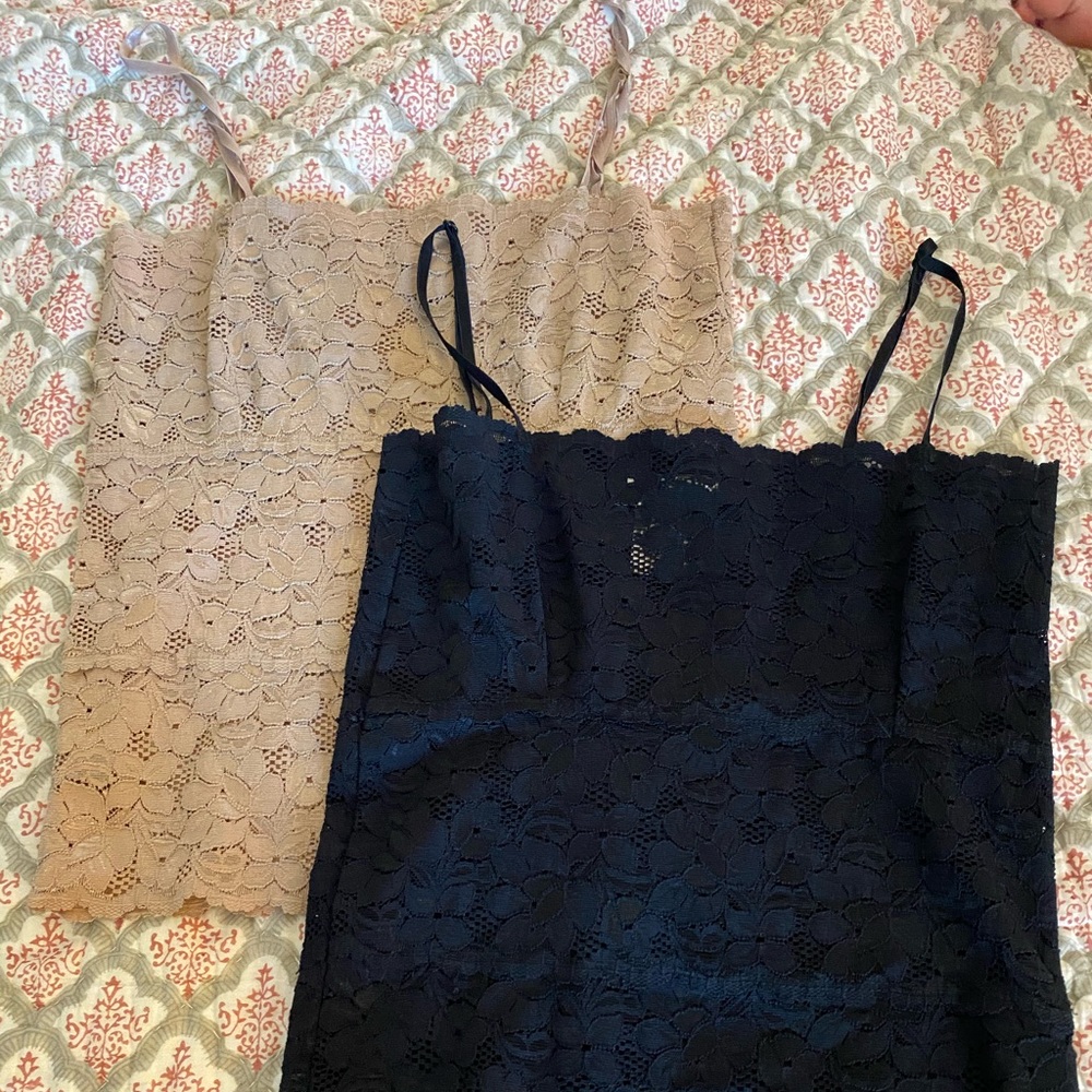 2 cute Frenchi lace tank tops